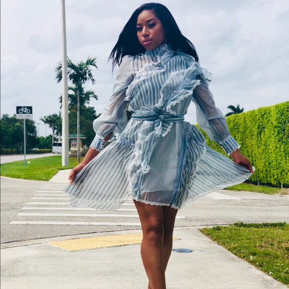 Dresses & Skirts - Blue and white dress